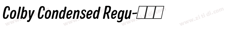 Colby Condensed Regu字体转换